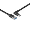 Lindy 1m USB 3.2 Type-A na pravouhlý USB-C kábel, 10Gbps