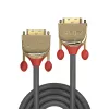 Lindy 3m DVI-D Dual Link kábel, Gold Line, 3 m, DVI-D, DVI-D, konektor samec, konektor samec, sivý