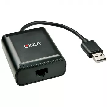 Lindy 60m 4 port USB 2.0 Cat.6 extender, USB 2.0, RJ-45, USB 2.0, čierna, kov, 52 mm, 60 mm