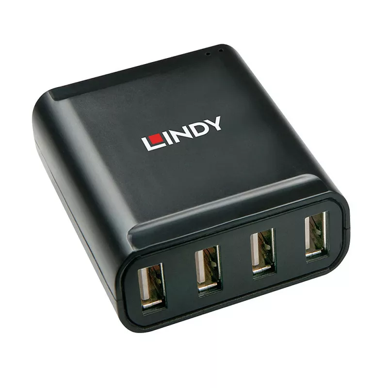 Lindy 60m 4 port USB 2.0 Cat.6 extender, USB 2.0, RJ-45, USB 2.0, čierna, kov, 52 mm, 60 mm