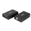 Lindy 100m 2 port USB 2.0 Cat. 6 extender, AV vysielač a prijímač, 100 m, káblové, čierna