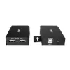 Lindy 100m 2 port USB 2.0 Cat. 6 extender, AV vysielač a prijímač, 100 m, káblové, čierna