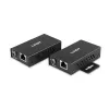 Lindy 100m 2 port USB 2.0 Cat. 6 extender, AV vysielač a prijímač, 100 m, káblové, čierna