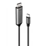 Lindy 43503 video kábel adaptér 1 m USB Type-C DisplayPort sivý