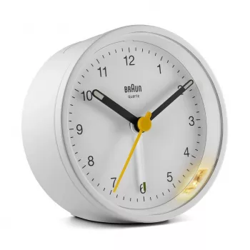 Braun BC12W kremenný budík biely