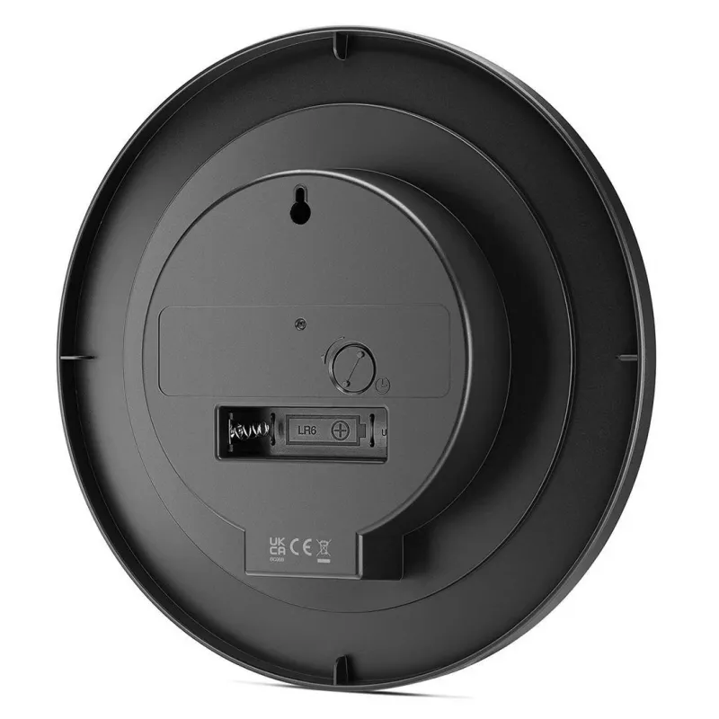 Braun BC 06 B kremenné nástenné hodiny analógové čierne kremenné hodiny kruhové čierne