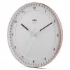 Nástenné hodiny BRAUN BC 17 PW DCF — analógové DCF rádiové hodiny, ružové a biele