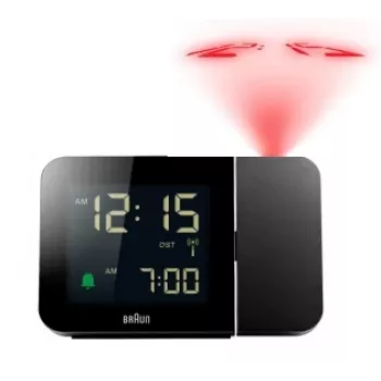 Digitálny budík Braun 67160 čierny sieťové napájanie obdĺžnikový 130x90x49mm