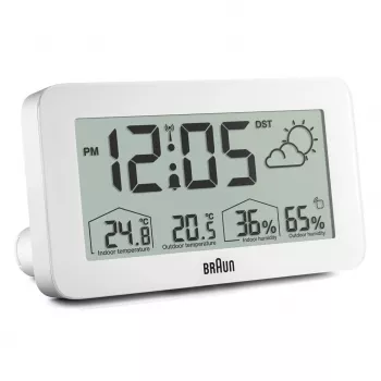 Braun BC13WP-DCF budík digitálny budík biely