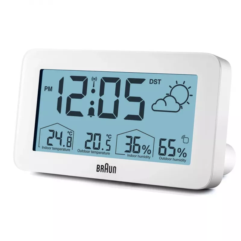 Braun BC13WP-DCF budík digitálny budík biely