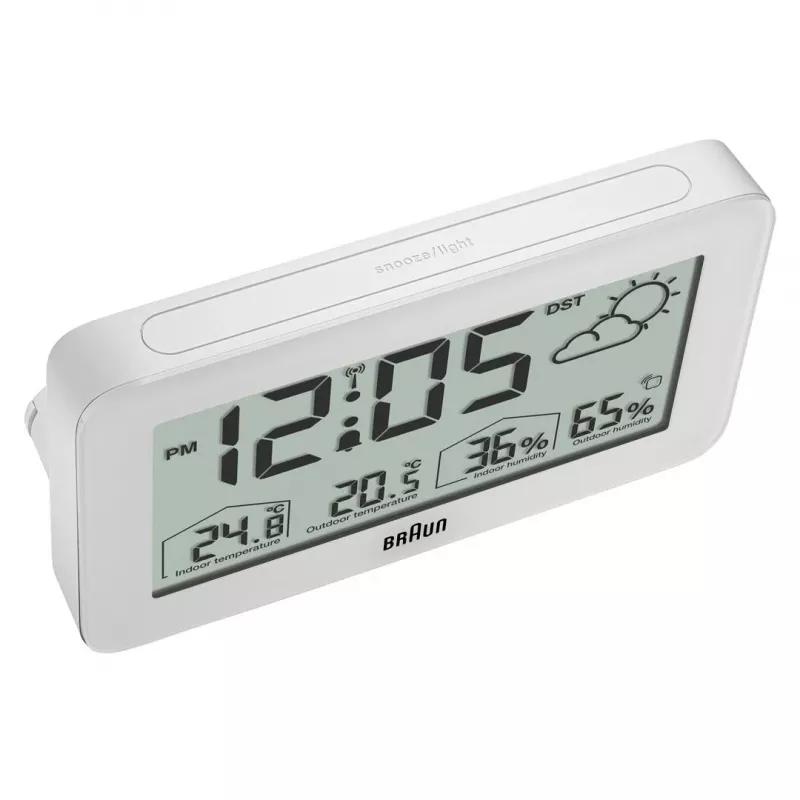 Braun BC13WP-DCF budík digitálny budík biely