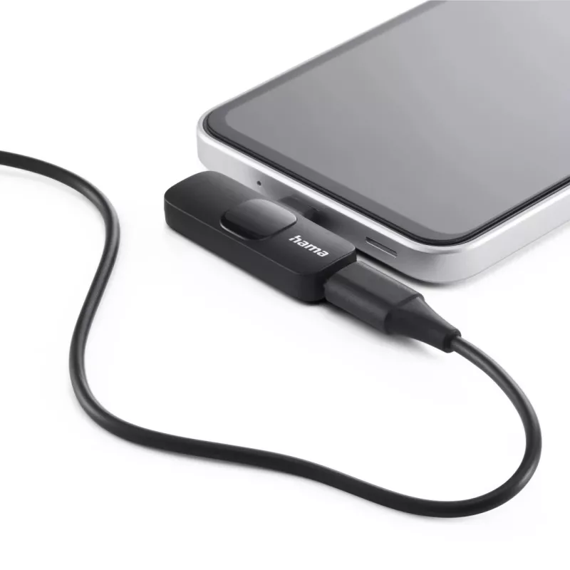 Hama Smart Wireless čierny lavalierový pripínací mikrofón