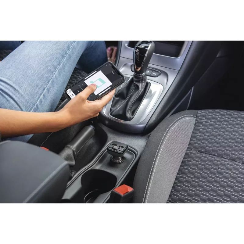 Hama 00014164 FM vysielač 87,6 - 107,9 MHz zapaľovač cigariet sivi