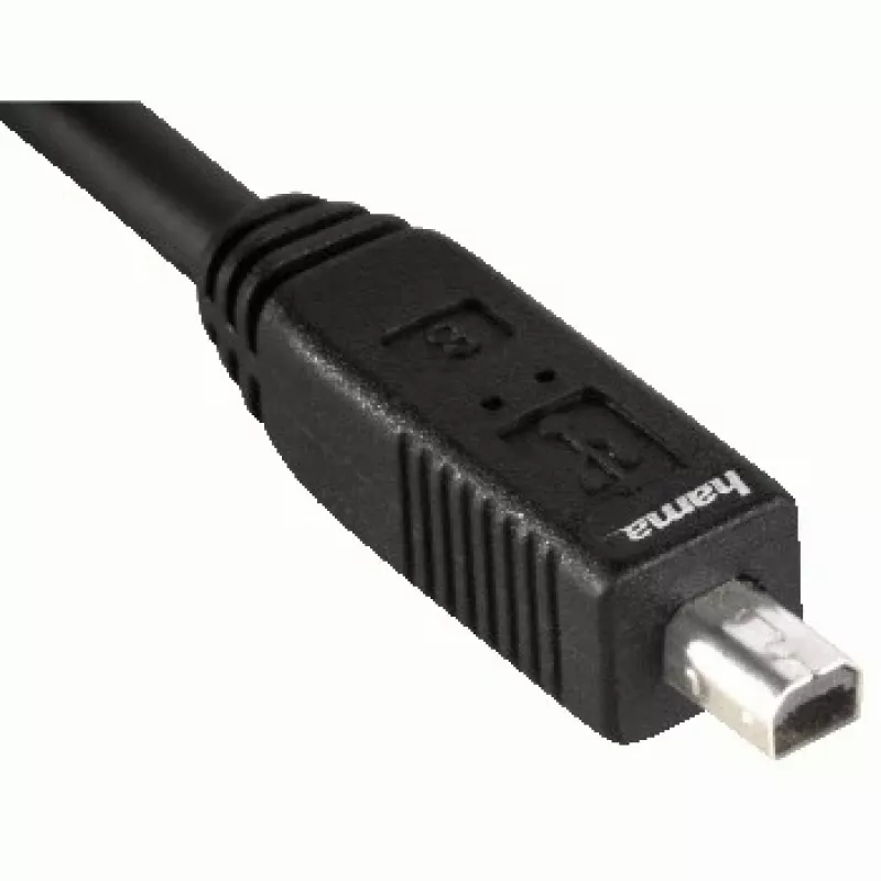 Hama USB 2.0 kábel USB-A konektor samec - Mini-USB-B konektor samec (B4), 1,8 m USB kábel USB A Mini-USB B čierny