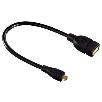 Hama USB 2.0 adaptérový kábel USB kábel 0,15 m USB A Micro-USB B čierny