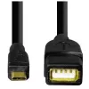 Hama USB 2.0 adaptérový kábel USB kábel 0,15 m USB A Micro-USB B čierny
