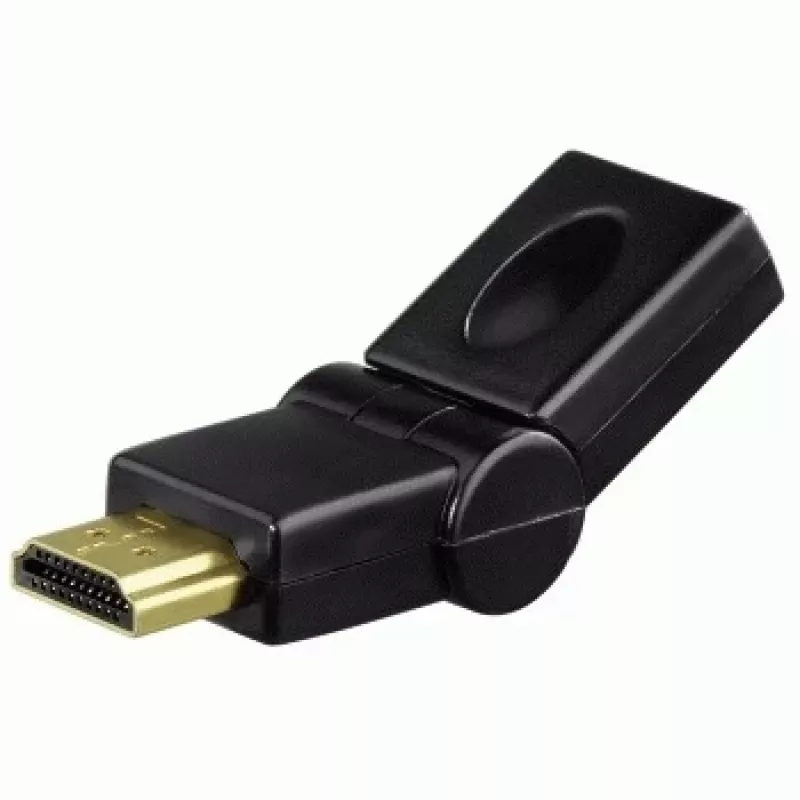 Hama Kompaktný adaptér HDMI konektor samec - HDMI konektor samica, otočný, čierny