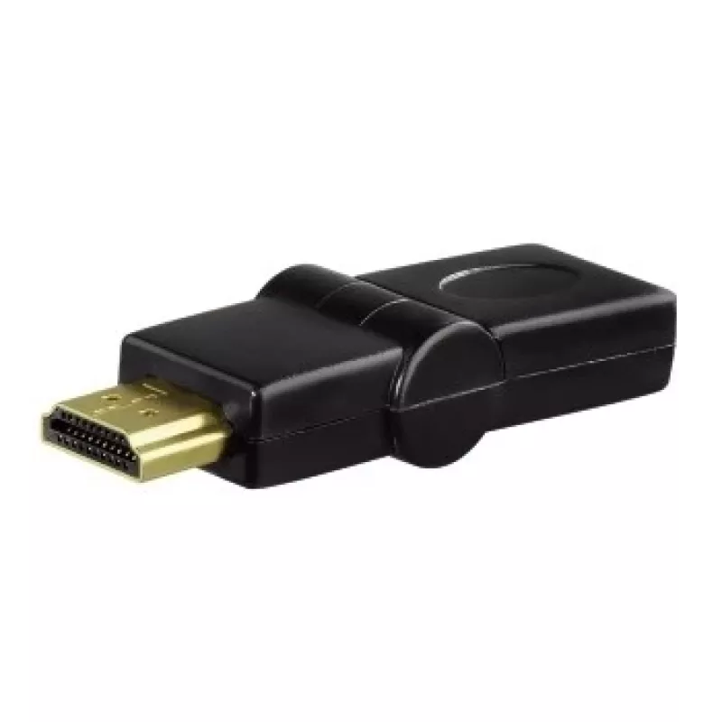 Hama Kompaktný adaptér HDMI konektor samec - HDMI konektor samica, otočný, čierny