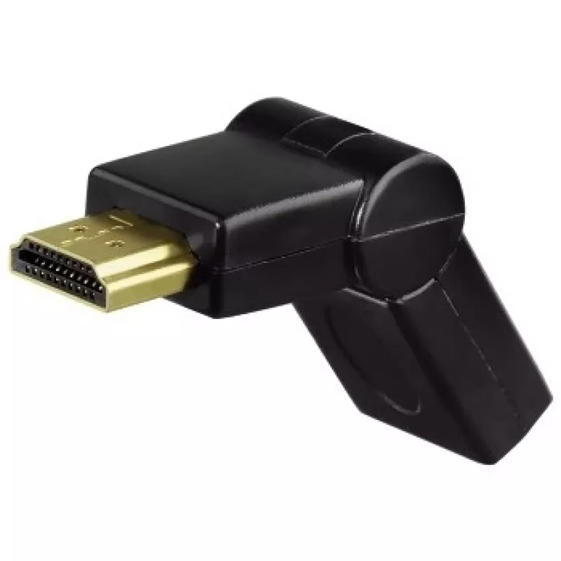 Hama Kompaktný adaptér HDMI konektor samec - HDMI konektor samica, otočný, čierny