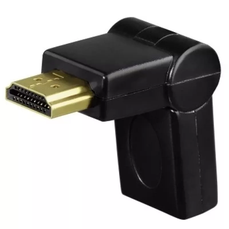 Hama Kompaktný adaptér HDMI konektor samec - HDMI konektor samica, otočný, čierny