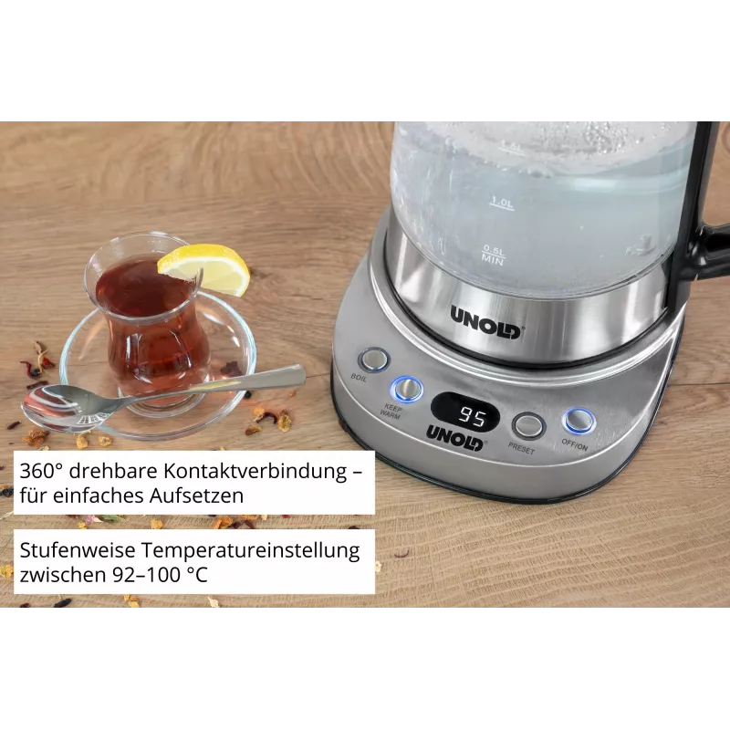 Unold 18215 Samowar Selin elektrická kanvica 1,7 L 1800 W nehrdzavejúca oceľ