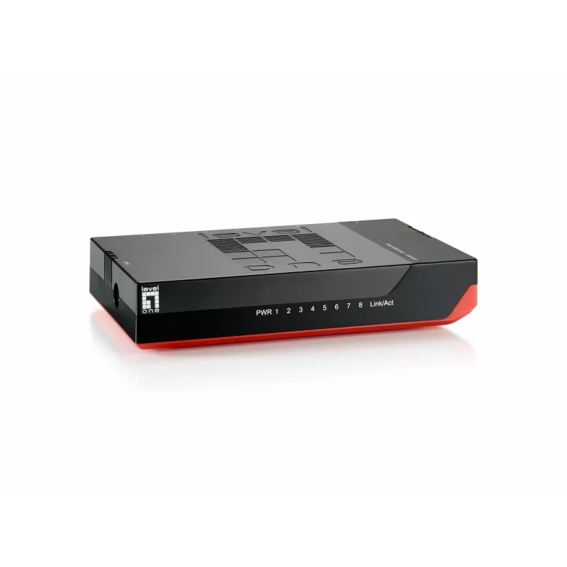 LevelOne 8-portový gigabitový switch, neupravovaný, Gigabit Ethernet (10/100/1000), full duplex, možná nástenná montáž