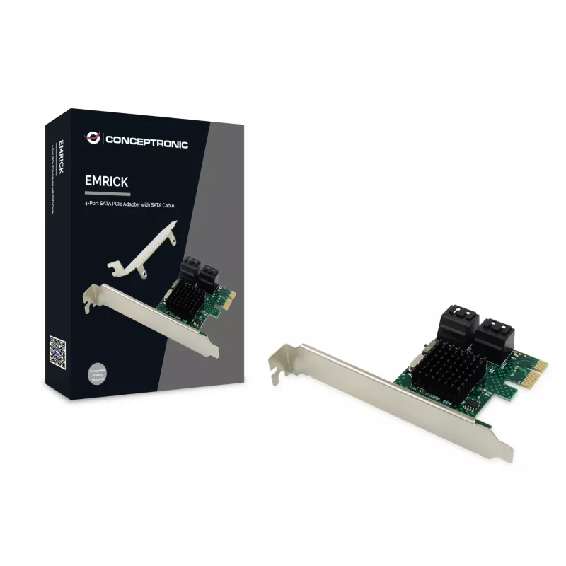 Conceptronic EMRICK 4-port SATA PCIe adaptér s SATA káblom