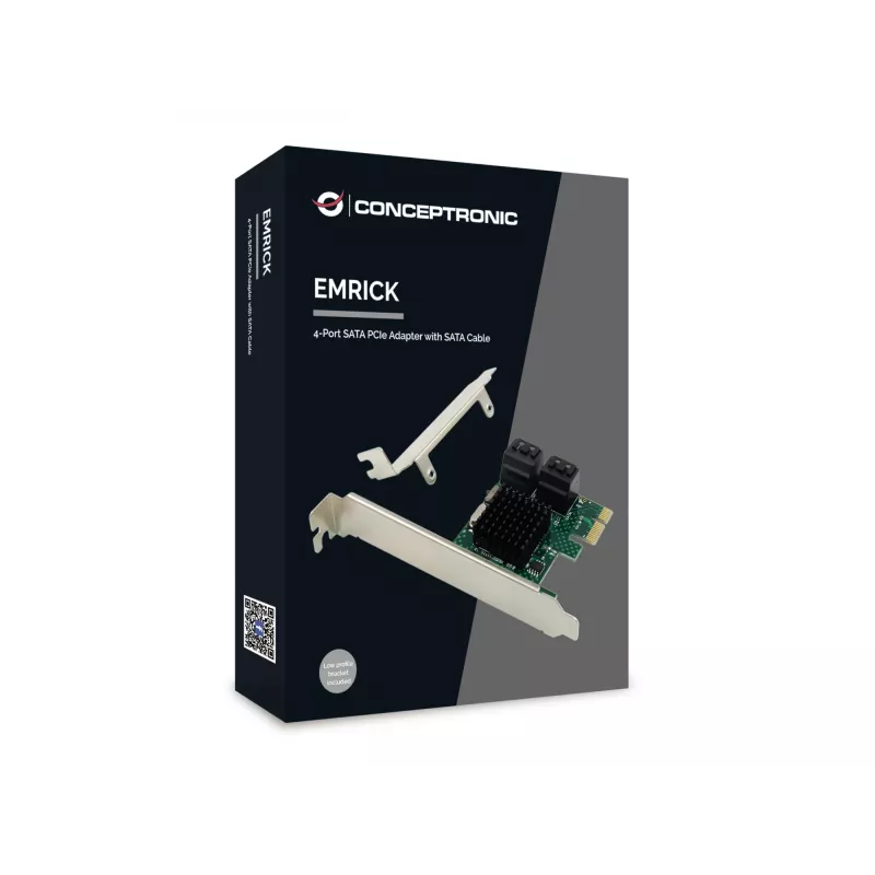 Conceptronic EMRICK 4-port SATA PCIe adaptér s SATA káblom