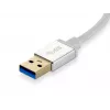 LevelOne Gigabit USB sieťový adaptér, USB hub, káblový, USB, Ethernet, 1000 Mbit/s, strieborný, biely
