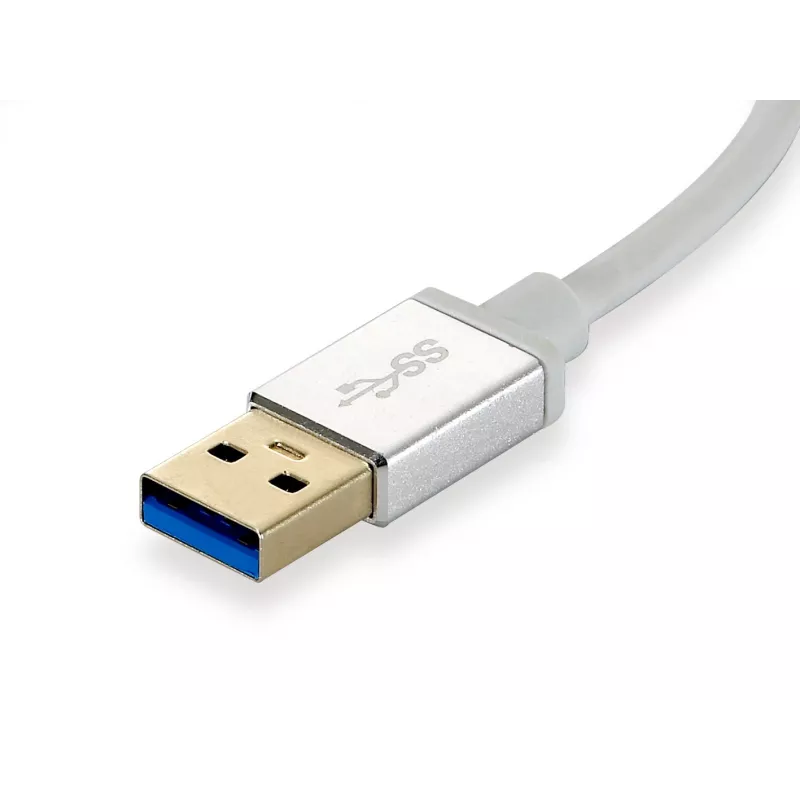 LevelOne Gigabit USB sieťový adaptér, USB hub, káblový, USB, Ethernet, 1000 Mbit/s, strieborný, biely