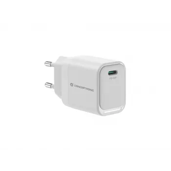CONCEPTRONIC ALTHEA19W45 1-port 45W GaN USB-C PD nabíjačka s PPS, PD 3.0, 100–240V, biela