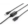 Equip USB 2.0 Type A aktívny predlžovací kábel konektor samec na konektor samica, 10 m