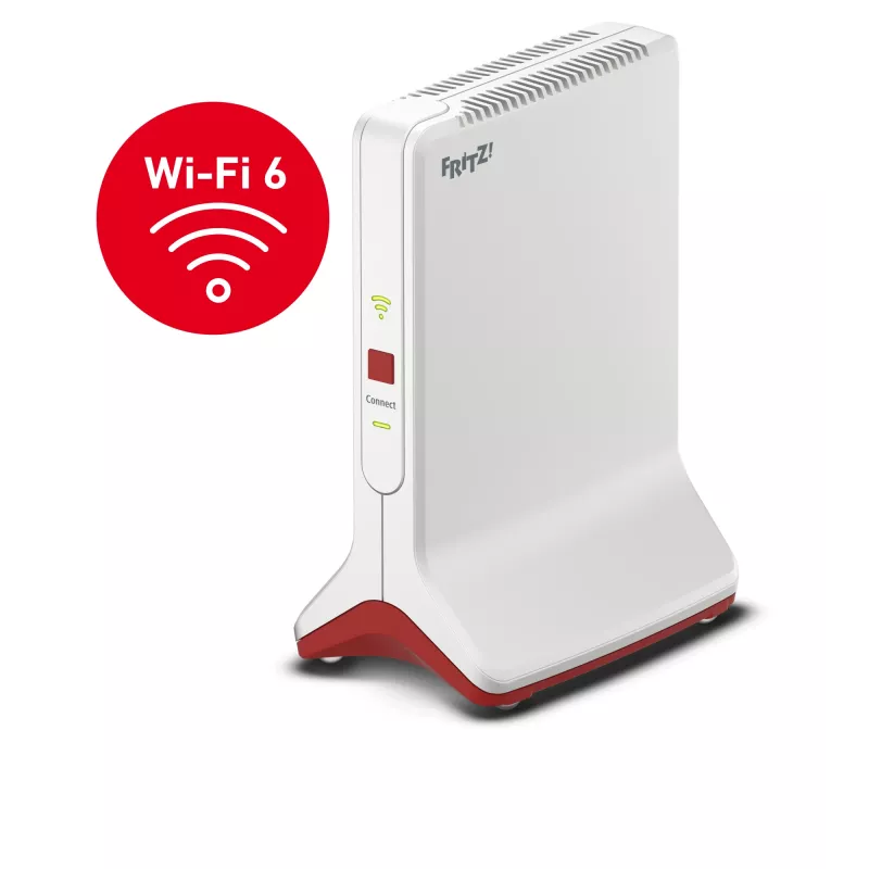 Wireless Range Extender AVM FRITZ!Repeater 6000 Edition International — Tri-Band 6000 Mbit/s, 2x LAN, biela