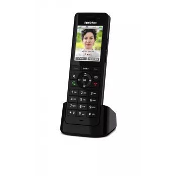 DECT bezdrôtový telefón AVM FRITZ! X6 čierny — hlasitý odposluch, záznamník, zobrazenie čísla, telefónny zoznam na 100 záznamov