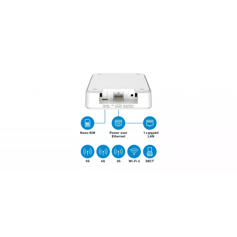 Box FRITZ! 6860 5G Edition International WLAN router Gigabit Ethernet Dual-Band (2,4 GHz / 5 GHz)