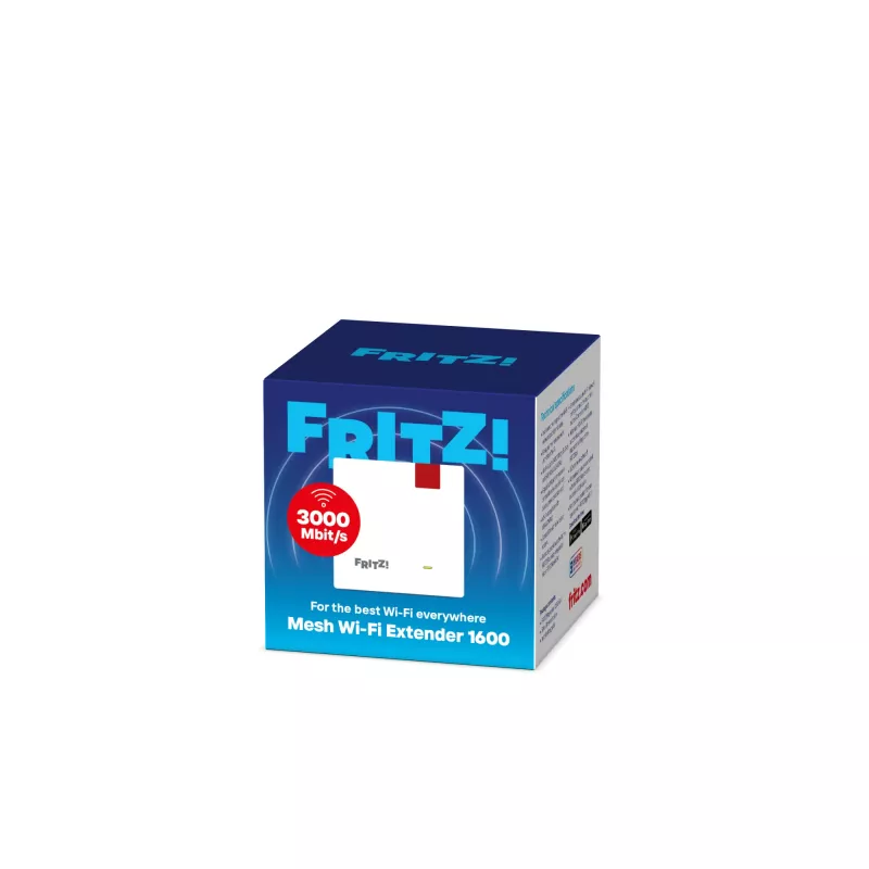 Repeater Mesh Wi-Fi Extender 1600 (FRITZ 1200 AX International) sieťový repeater biela 10, 100, 1000 Mbit/s