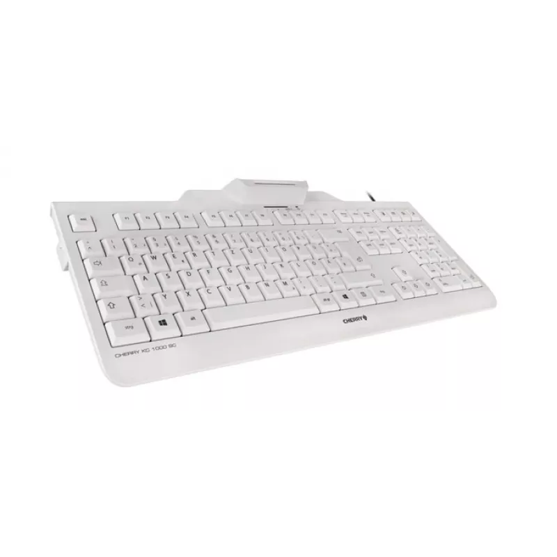 CHERRY KC 1000 SC klávesnica káblová USB AZERTY belgická biela