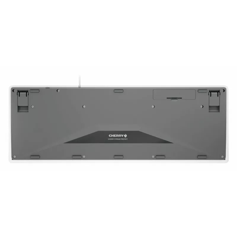 Contour Design STREAM PROTECT, Full-size (100%), káblová, USB, nožnicové spínače, QWERTY, biela
