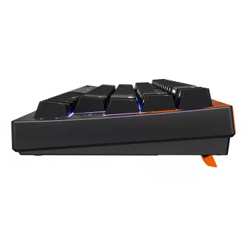 Mechanická herná klávesnica Cherry K5 Pro TMR Compact – 65% rozloženie, QWERTZ, RGB podsvietenie, USB kábel, 2 m kábel, čierna/oranžová