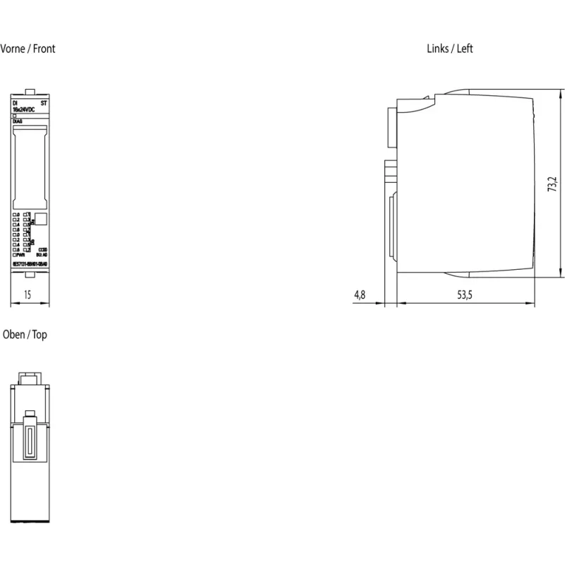 Siemens SIMATIC ET 200SP digitálny vstupný modul, 16 DI, 6ES7131-6BH01-0BA0