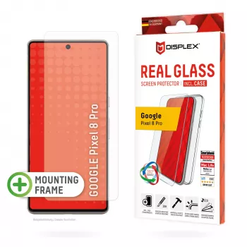 Displex ochranná fólia displeja + puzdro pre Google Pixel 8 Pro, Eco montážny rámik, odolná proti škrabancom