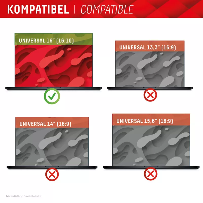 Displex PRIVACY SAFE odnímateľný 2-cestný filter súkromia pre laptop/notebook (bezrámikový/frameless) 16'' (16:10)