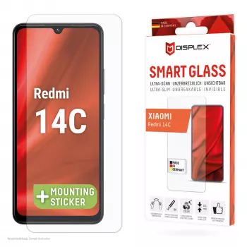 Displex Smart Glass (9H) pre Xiaomi Redmi 14C, montážna nálepka, nerozbitné