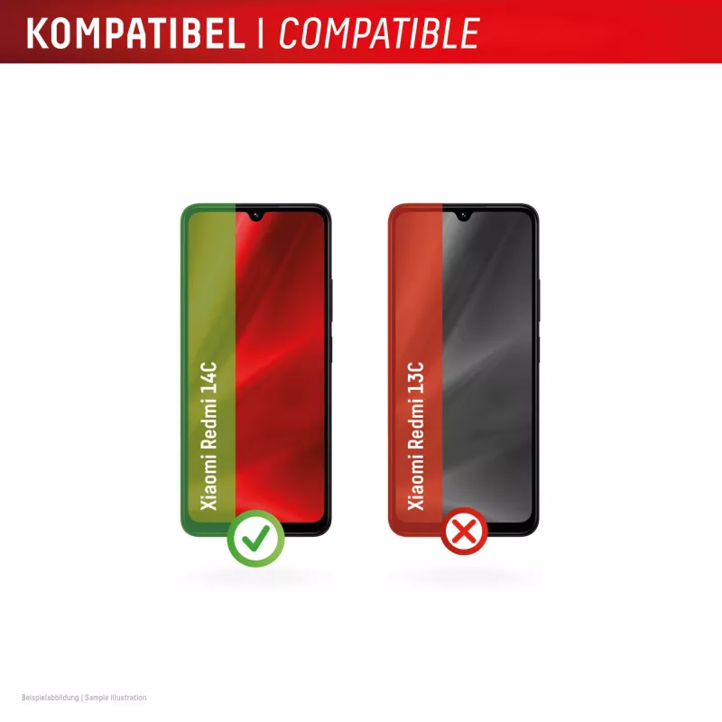 Displex Smart Glass (9H) pre Xiaomi Redmi 14C, montážna nálepka, nerozbitné