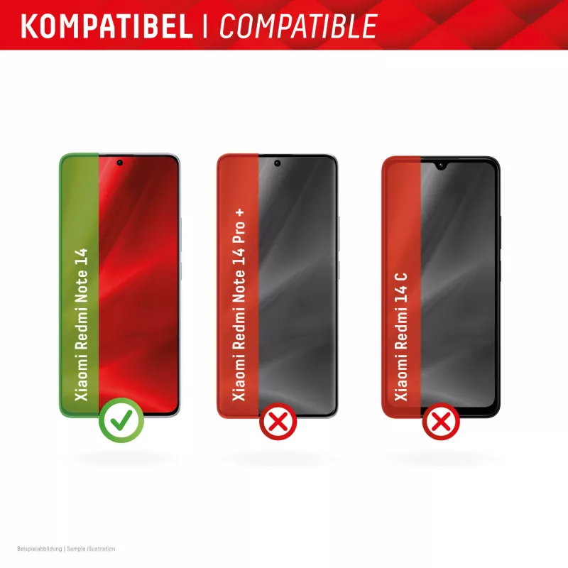 Displex Smart Glass (9H) pre Xiaomi Redmi Note 14, montážna nálepka, nerozbitné