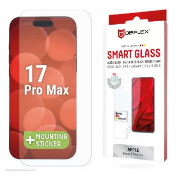 Displex Smart Glass (9H) pre Apple iPhone 17 Pro Max, montážna nálepka, nerozbitné