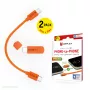Displex Phone-to-Phone núdzová nabíjačka, USB-C na USB-C, mini konektor + flex kábel, kompaktná sada 2 ks