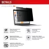 Súkromný filter e.v.i. Displex PRIVACY SAFE magnetický 2-smerný pre 16 palcový (16:10) laptop / notebook, bezrámový, lesklý/matný, 3H