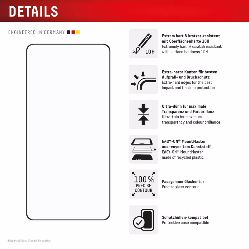Displex Premium ochrana displeja (plné pokrytie, 10H) pre Samsung S26+, plné pokrytie