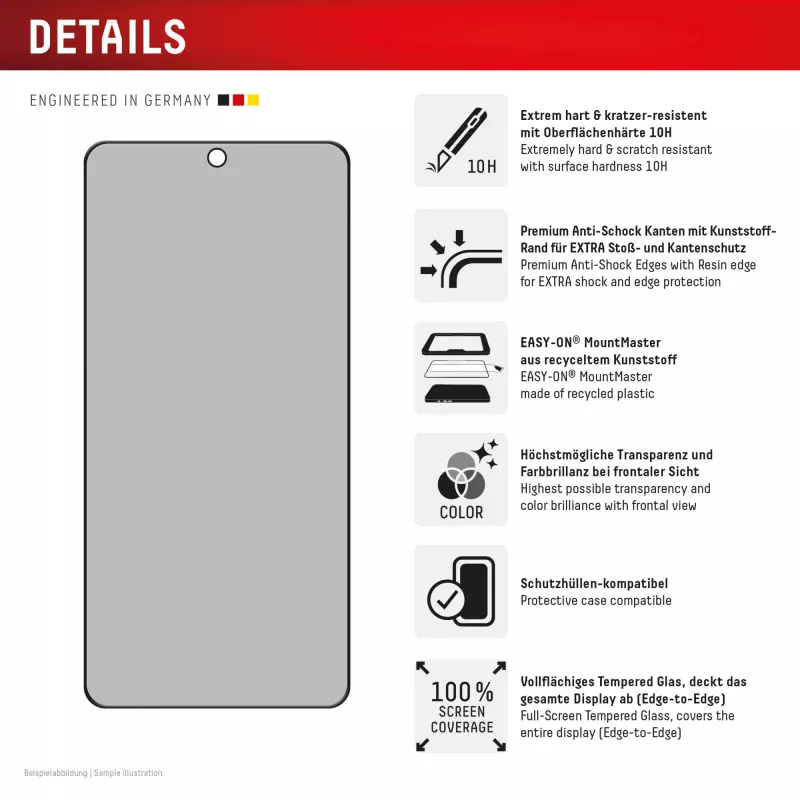 Displex Privacy Screen Protector (10H) pre Samsung S26+, Privacy Filter